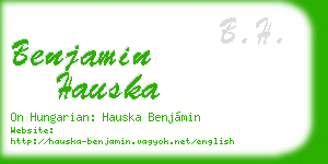 benjamin hauska business card