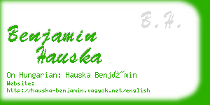 benjamin hauska business card